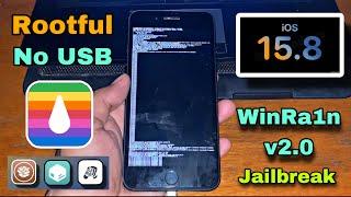 Jailbreak Rootful iOS 15.8 - iOS 15 WinRa1n v2.0  on Windows no USB