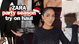 ZARA TRY ON HAUL | ZARA PARTY SEASON TRY ON HAUL | FESTIVE OUTFITS 2024 | OUTFIT IDEAS FOR NYE