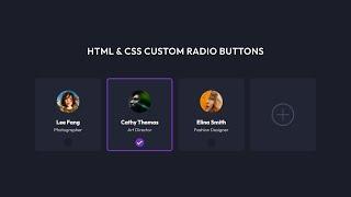 HTML & CSS Custom Radio Buttons With Cool Effect | Pure CSS | CSS Radio Buttons