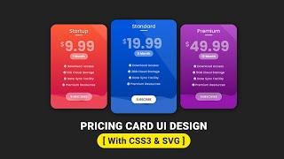 Price Table User Interface Design - How to make pricing table - Beginner Tutorial-10 | Tutul Portal