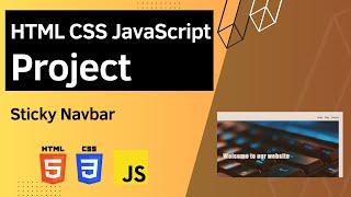 HTML CSS JavaScript Project - Sticky Navbar