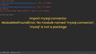 Pycharm error | ImportError: No module named 'mysql' - Episode 2