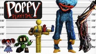 Poppy Playtime  Size Comparison | Biggest Characters of Poppy Playtime | Huggy Wuggy