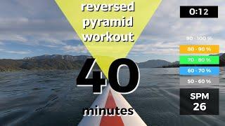 (19.03) - 40/30 minute rowing workout - interval training - reversed pyramid (1.1)