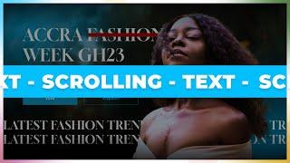 Scrolling Text Animation in Figma | Marquee #figma