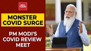PM Modi Holds Review Meeting On Covid Situation In Uttar Pradesh's Varanasi