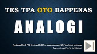 SOAL TPA OTO BAPPENAS (ANALOGI)