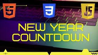 New Year Countdown using HTML, CSS and JavaScript