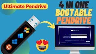 How To Create 4 in One bootable Pendrive  #windows10 #windows11 #ubuntu