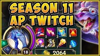 WAIT...WTF? 900 AP TWITCH SEASON 11 BUILD IS ACTUALLY 100% UNFAIR! NEW FULL AP TWITCH TOP BUILD!