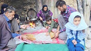 Kindness in action: Mohammad's family helping the Atabek family in cementing the roof