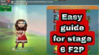 Lords Mobile limited challenge Dark Disaster Stage 6 | Lords Mobile Witch Doll Stage 6