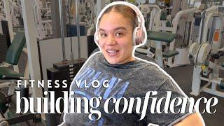 FITNESS VLOG: how to be CONFIDENT at the gym + workout with me, weightloss update #fitnessvlog