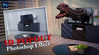 How to Make Pop Out Photo Manipulation Effect In Photoshop | popout |