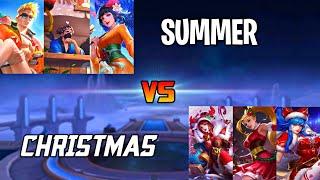 MOBILE LEGENDS SUMMER SQUAD VS WINTER SQUAD 1VS1 FIGHT | SUMMER FESTIVAL VS WINTER CARNIVAL