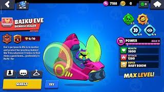 Baiku Eve All Level Unlock Brawl Stars