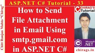 Asp.net C# Tutorial 33 - How to Send File Attachment in Email using smtp.gmail.com in ASP.Net C#