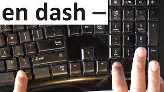 How to type en dash (–) in keyboard