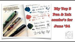 My Top 3 Pen and Ink combo's for June 24 - It's all about that shimmer