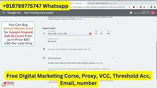 How to Create Prepaid Google Ads Account with Virtual Master Card in 2023 free?