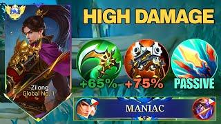 WHEN GLOBAL ZILONG ABUSE THIS HIGH DAMAGE HACK BUILD AND PASSIVE SKILL FOR 2024 (must try!!!)