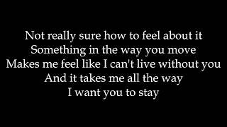 Rihanna - Stay (Solo version) Lyrics