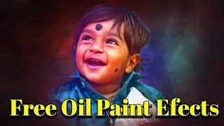 Oil Paint Effects Download  Digital Art work Oil paint tutorial in Telugu