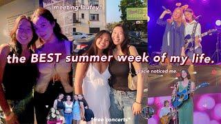 the BEST CONCERT WEEK EVER (vlog): meeting laufey, gracie abrams, days in LA!fun summer week vlog 24