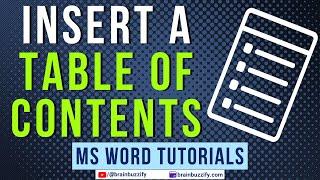 Insert a Table of Contents in a Word Document