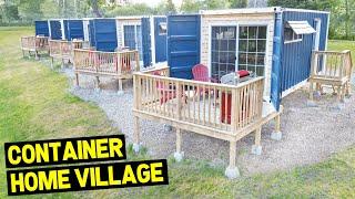 TINY SHIPPING CONTAINER HOME VILLAGE! 4x20ft Containers (Full Tour)