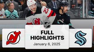 NHL Highlights | Devils vs. Kraken | January 06, 2025