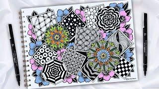 Zentangle Patterns || How To Draw Zentangle Patterns