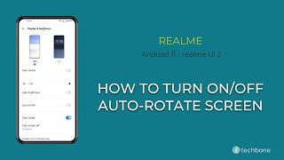 How to Turn On/Off Auto-rotate Screen - realme [Android 11 - realme UI 2]