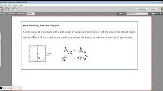 Area involving inscribed figures