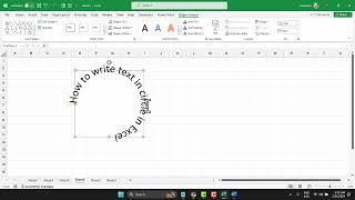 How to write text in circle in Excel | Circle Text in Excel