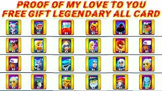 PROOF OF MY LOVE TO YOU HI AL"FATIH  FREE GIFT LEGENDARY ALL CARD IN FRAG PRO SHOOTER HUBBLE