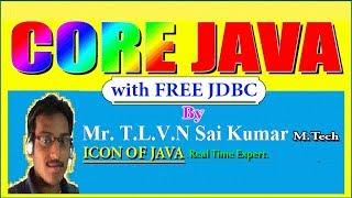 Core Java Tutorials By tlvnsaikumar