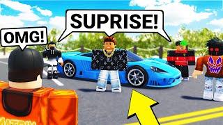 My Rich Car Friends Pranked Me! Then Gave Me This! (Roblox Roleplay)