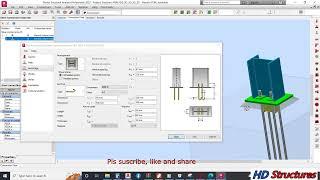 Autodesk Robot 2023; Base connection Design Tutorial