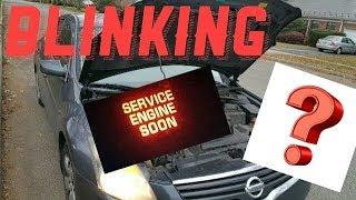 What does a blinking Service Engine Soon Light Mean and how to clear it?