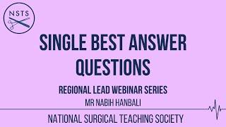 Single Best Answer Questions - Mr Nabih Hanbali