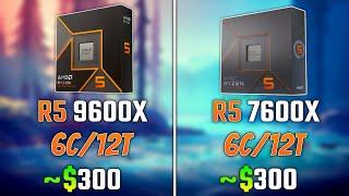 AMD RYZEN 5 9600X vs RYZEN 5 7600X | Test in 6 Games