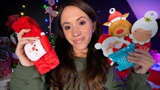 ASMR / The Cozy Christmas Spa & Pampering  (layered sounds, personal attention, skincare)