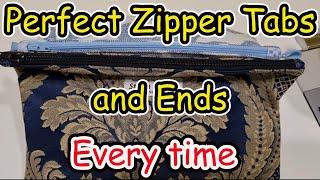 How to sew perfect tabs and corners for zippered bags every time. Detailed tutorial for beginners