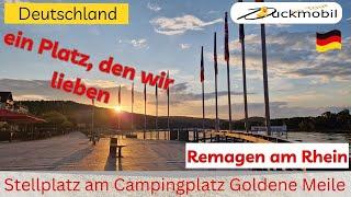 Wohnmobilstellplatz am Campingplatz Goldene Meile in Remagen ○ Wir lieben ihn!