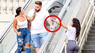 TOUCHING HANDS ON THE ESCALATOR PRANK!! 2