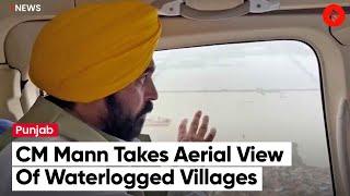 Punjab CM Bhagwant Mann Takes Stock Of Waterlogged Villages And Destroyed Crops in Muktsar, Fazilka