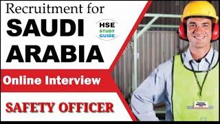 HSE Officer Recruitment for UAE: Salary 8000 AED - Online Interview @hsestudyguide