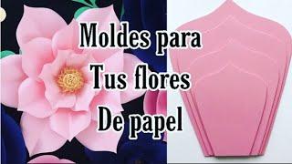 COMO HACER MOLDES PARA FLORES DE PAPEL CARTULINA/FACILES 