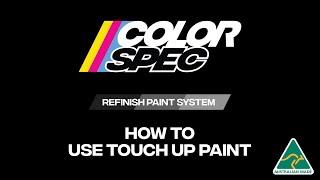 ColorSpec - How to Use Touch Up Paint